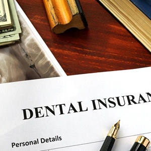 dental insurance form on table