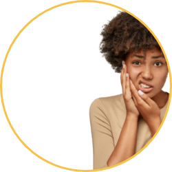 woman with tooth pain