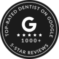 Top Rated Dentist on Google badge